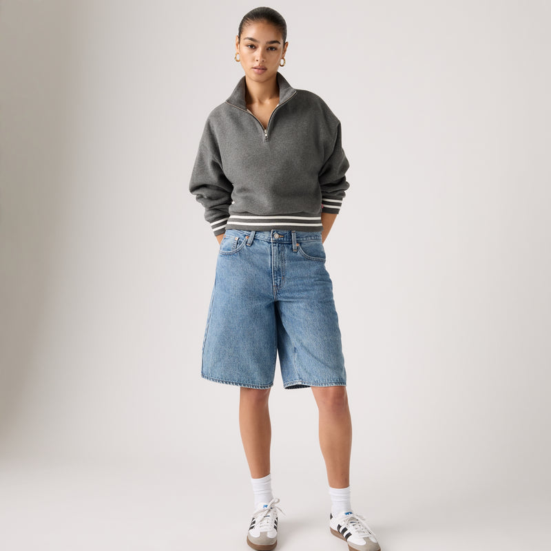 LEVI'S® WOMEN'S EVERYDAY QUARTER ZIP SWEATSHIRT - GREY