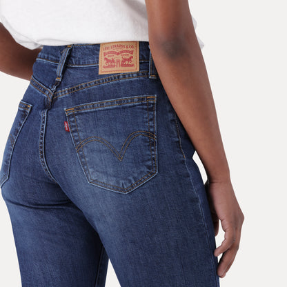 LEVI'S® WOMEN'S WEDGIE STRAIGHT JEANS - DARK INDIGO - WORN IN