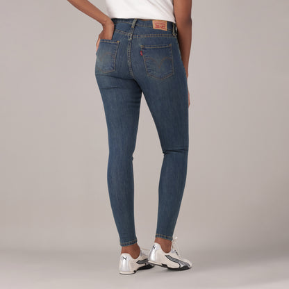 LEVI'S® WOMEN'S CURVY HIGH-RISE SUPER SKINNY  - MED INDIGO - WORN IN