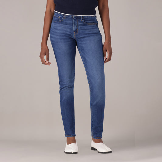 LEVI'S® WOMEN'S CURVY HIGH-RISE SUPER SKINNY  - MED INDIGO - WORN IN