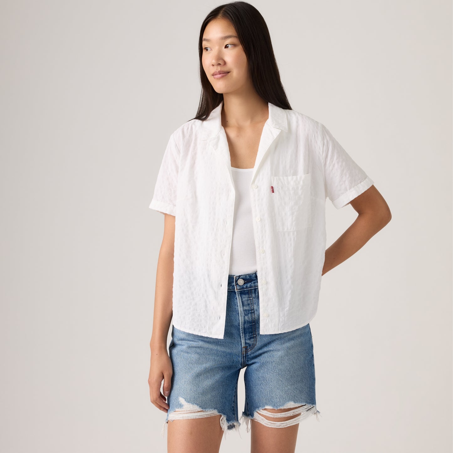 LEVI'S® WOMEN'S BENNIE CAMP SHIRT - MULTI COLOUR