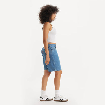 LEVI'S® WOMEN'S BAGGY DAD JORTS - DARK INDIGO - FLAT FINISH