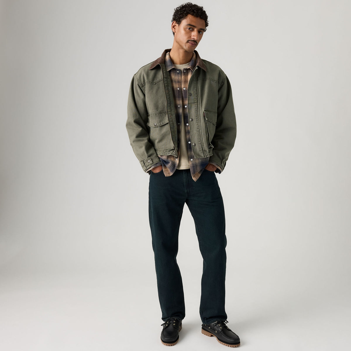 LEVI'S® MEN'S 555™ RELAXED STRAIGHT JEANS - BLUE-BLACK