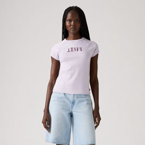 LEVI'S® WOMEN'S GRAPHIC RILEY RAGLAN TEE - PURPLE