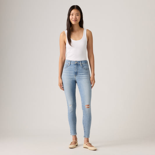 LEVI'S® WOMEN'S 720 HIGH-RISE SUPER SKINNY JEANS - MED INDIGO - WORN IN