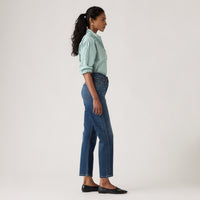 LEVI'S® WOMEN'S CROPPED 501 ORIGINAL® JEANS - MED INDIGO - WORN IN