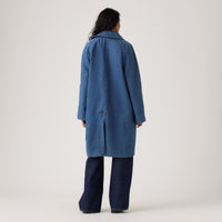 LEVI'S® WOMEN'S FRANKIE MAC TRENCH COAT - DARK INDIGO FLAT FINISH