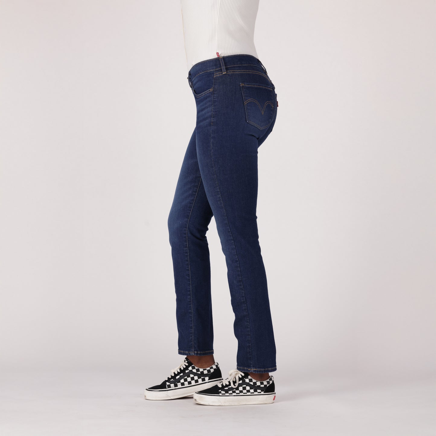 LEVI'S® WOMEN'S CURVY STRAIGHT - DARK INDIGO - WORN IN