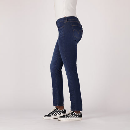 LEVI'S® WOMEN'S CURVY STRAIGHT - DARK INDIGO - WORN IN