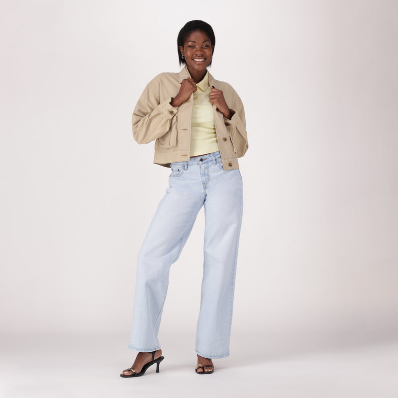 LEVI'S® WOMEN'S LOW LOOSE JEANS - LIGHT INDIGO - WORN IN