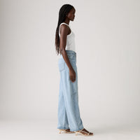 LEVI'S® WOMEN'S BAGGY DAD BARREL JEANS - MED INDIGO - WORN IN