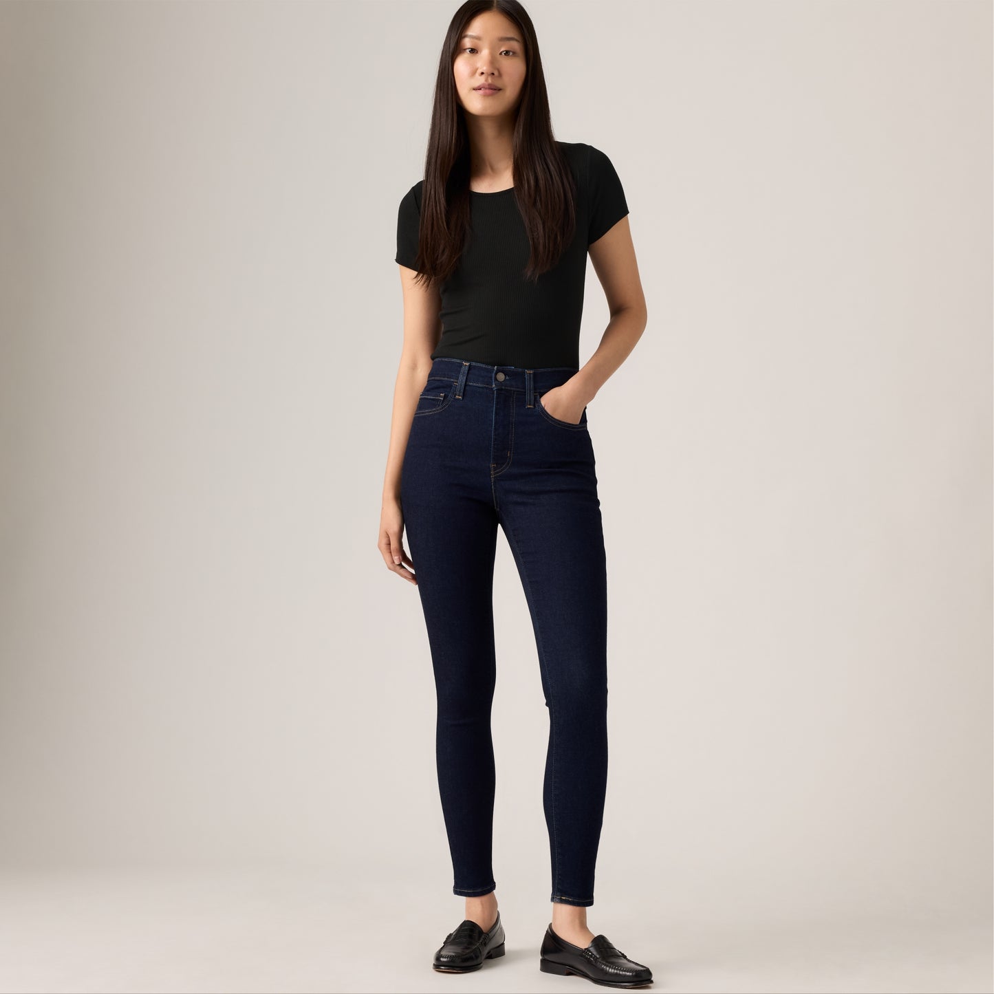 LEVI'S® WOMEN'S 720 HIGH-RISE SUPER SKINNY JEANS - DARK INDIGO FLAT FINISH