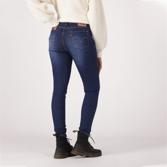 LEVI'S® WOMEN'S CURVY HIGH-RISE SUPER SKINNY  - DARK INDIGO  WORN IN