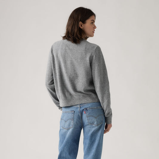 LEVI'S® WOMEN'S SUPERSOFT CREWNECK CARDIGAN - NEUTRAL