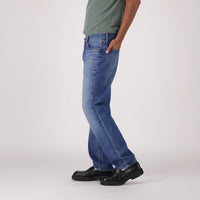 LEVI'S® MEN'S 555™ RELAXED STRAIGHT JEANS - MED INDIGO - WORN IN