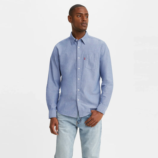LEVI'Sยฎ MEN'S CLASSIC POCKET STANDARD FIT SHIRT - BLUE