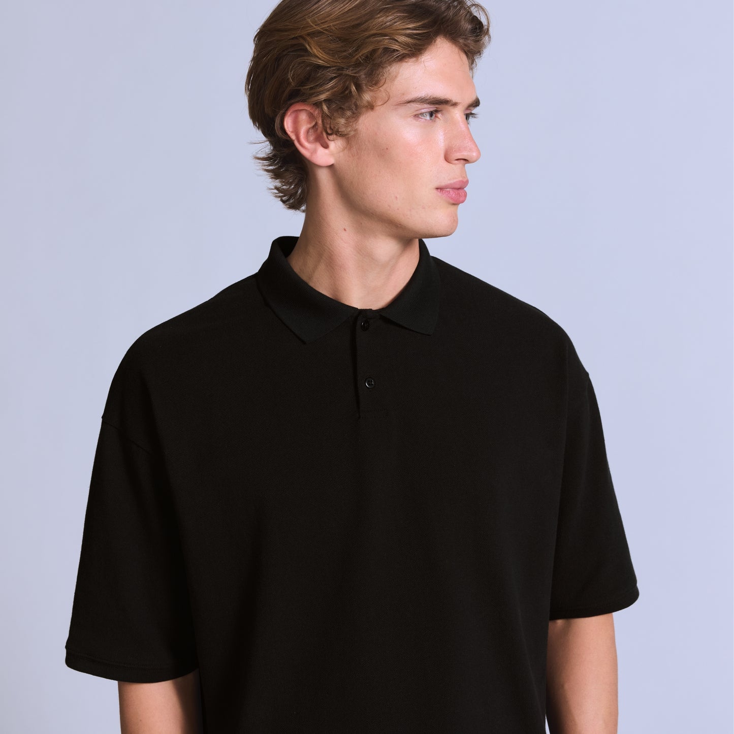 LEVI'S® BLUE TAB™ MEN'S CROPPED POLO - BLACK