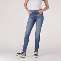 LEVI’S® WOMEN'S 721 HIGH-RISE SKINNY JEANS - MED INDIGO - WORN IN