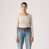 LEVI'S® WOMEN'S ESSENTIAL SQUARE NECK LONG-SLEEVE TEE - NEUTRAL