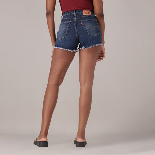 LEVI'S® WOMEN'S 501® CURVE SHORTS - DARK INDIGO - WORN IN
