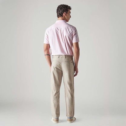 LEVI'S® MEN'S BEIGE AUTHENTIC RELAXED FIT MID RISE LINEN CHINOS - BROWN