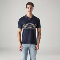 LEVI'S® MEN'S STRIPED NAVY POLO T-SHIRT - BLUE