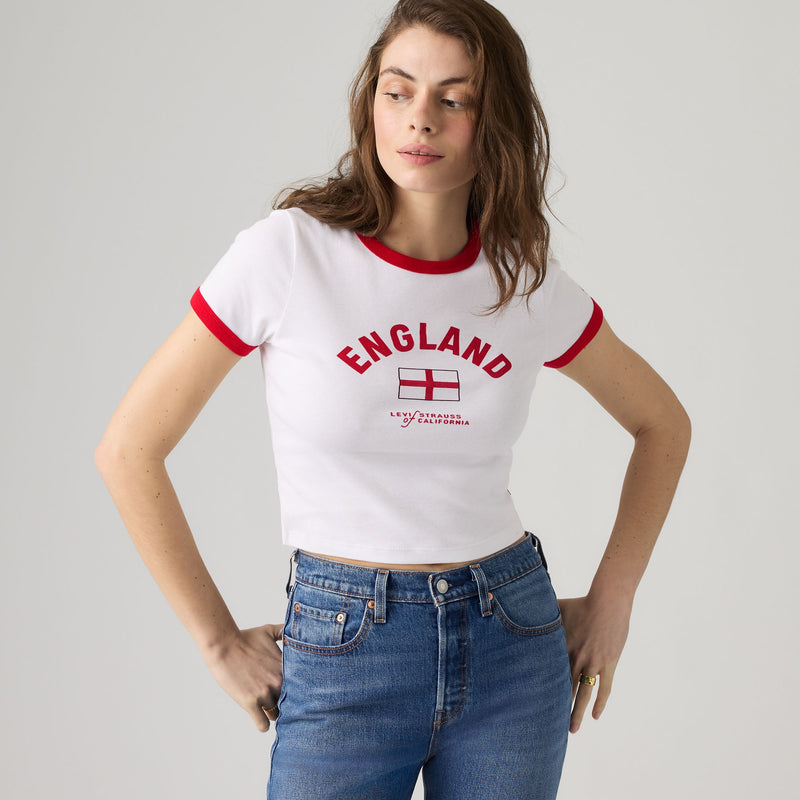 LEVI'S® ENGLAND WOMEN'S RINGER TEE - MULTI COLOUR