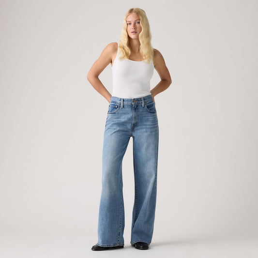 Levi's® Women's Cinch Wide-Leg Jeans - Med Indigo - Worn In