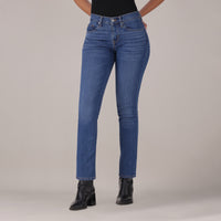 LEVI'S® WOMEN'S CURVY STRAIGHT  - MED INDIGO - WORN IN