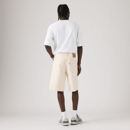 LEVI'S® FRANCE FOOTBALL 478 BAGGY SHORTS - LIGHT INDIGO - WORN IN