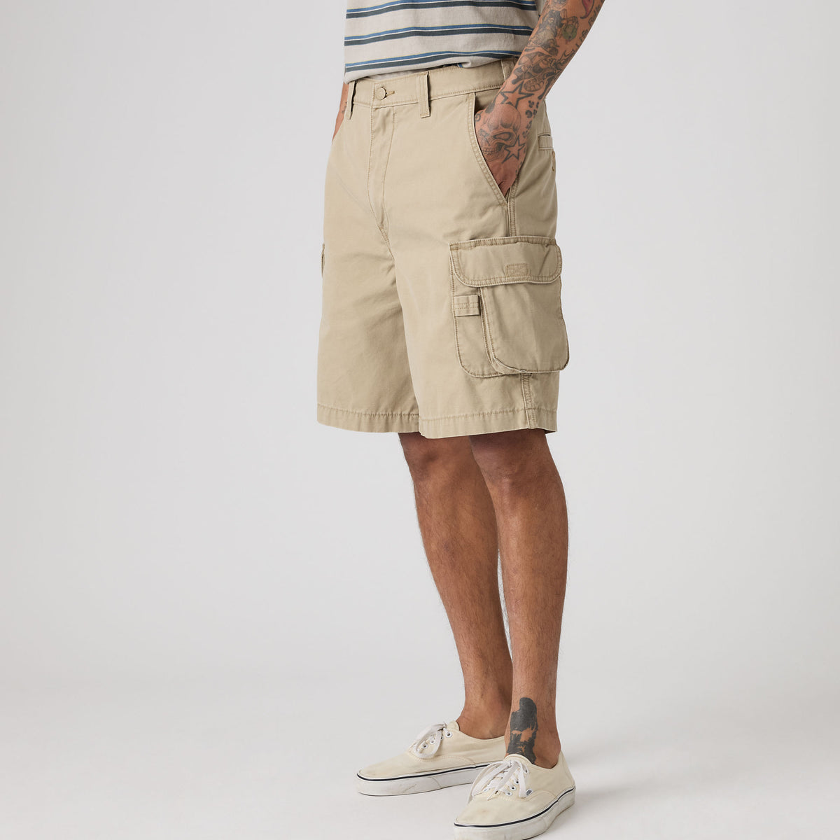LEVI'S® MEN'S FISHING CARGO SHORTS - TAN