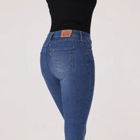 LEVI'S® CURVY SUPER SKINNY - DARK INDIGO - WORN IN