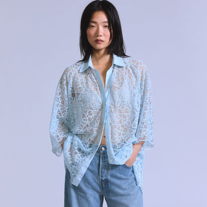 LEVI'S® BLUE TAB™ WOMEN'S LACE WOVEN SHIRT - BLUE
