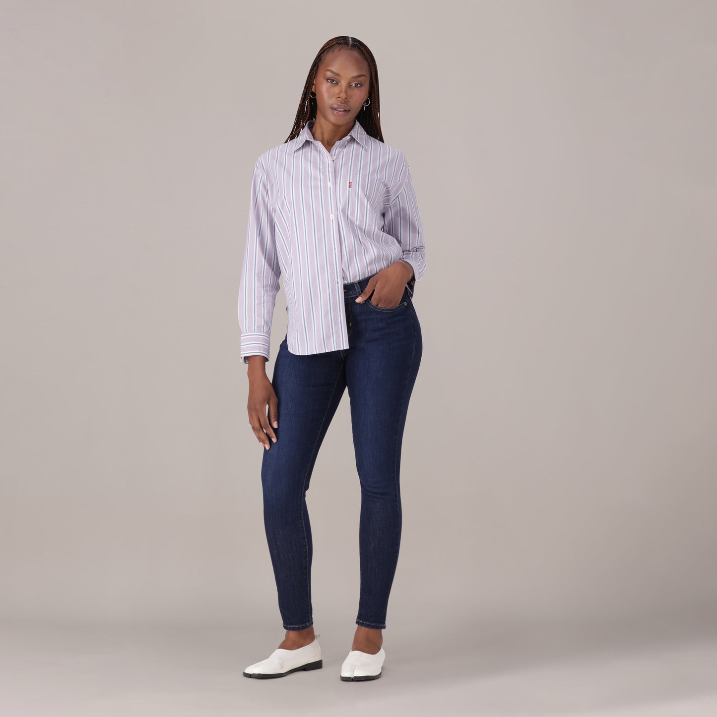 LEVI'S® WOMEN'S CURVY SUPER SKINNY  - DARK INDIGO - WORN IN