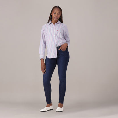 LEVI'S® WOMEN'S CURVY SUPER SKINNY  - DARK INDIGO - WORN IN