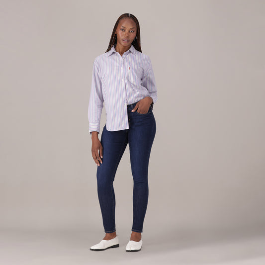 LEVI'S® WOMEN'S CURVY SUPER SKINNY  - DARK INDIGO - WORN IN