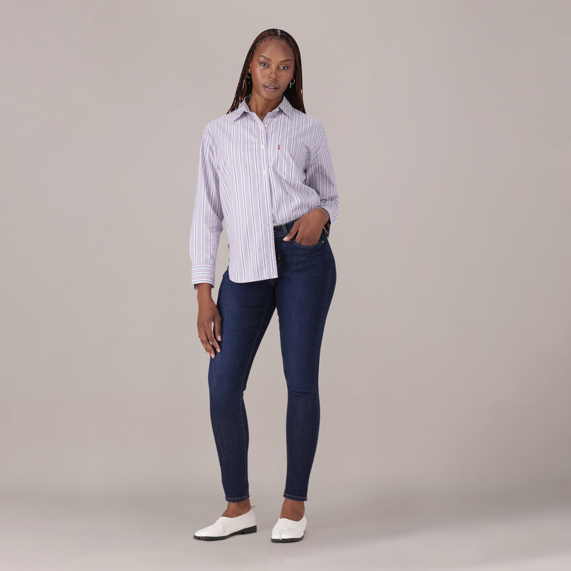 LEVI'S® WOMEN'S CURVY SUPER SKINNY  - DARK INDIGO - WORN IN