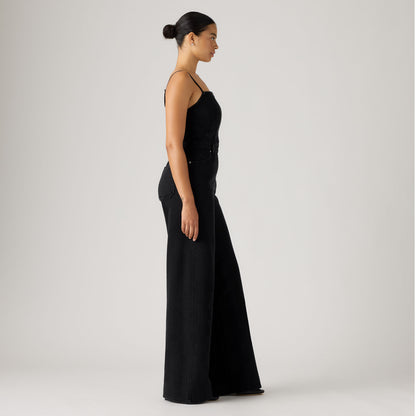 LEVI'S® WOMEN'S SEAMED JUMPSUIT - MED INDIGO - WORN IN