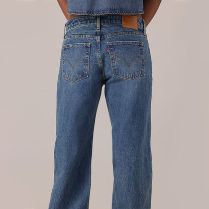 LEVI'S® WOMEN'S LOW LOOSE JEANS - MED INDIGO - WORN IN