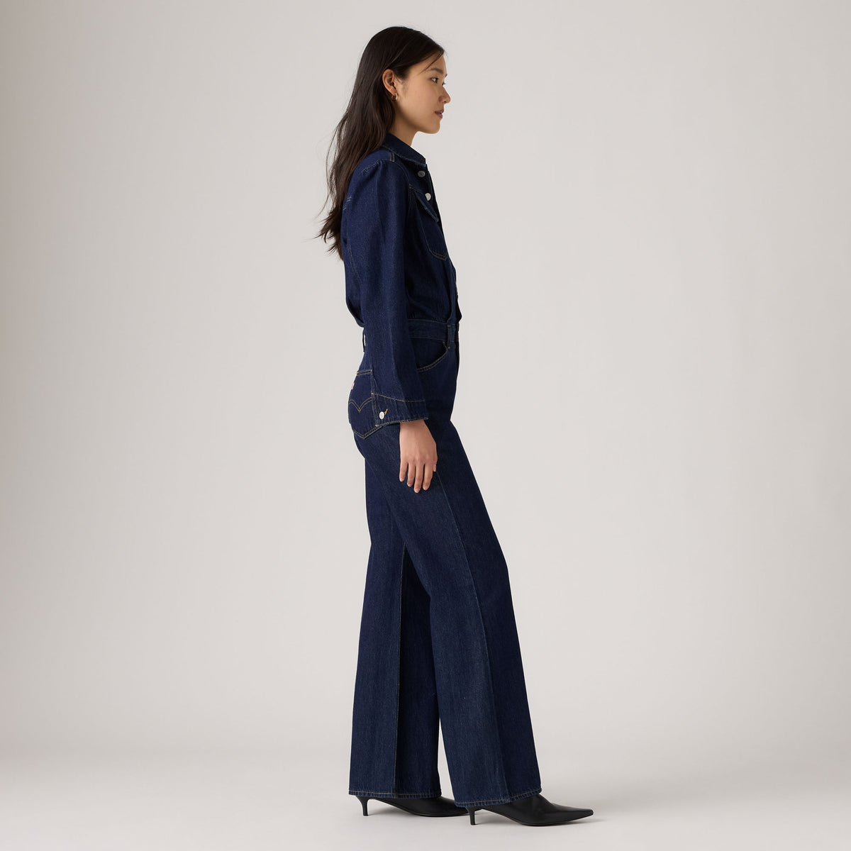 LEVI'S® WOMEN'S WESTERN JUMPSUIT - DARK INDIGO - WORN IN