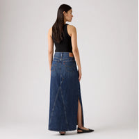 LEVI'S® WOMEN'S LONG ICON SKIRT - MED INDIGO - WORN IN