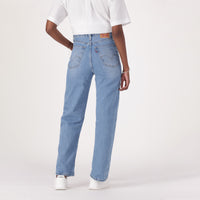 LEVI'S® WOMEN'S RIBCAGE STRAIGHT ANKLE JEANS - MED INDIGO - WORN IN