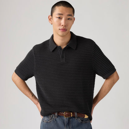 LEVI'S® MEN'S LAGUNA SWEATER POLO - BLACK