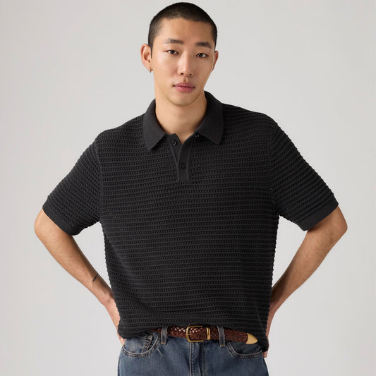 LEVI'S® MEN'S LAGUNA SWEATER POLO - BLACK