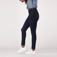 LEVI'S® WOMEN'S CURVY HIGH-RISE SUPER SKINNY  - DARK INDIGO  WORN IN