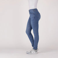 LEVI'S® WOMEN'S 720 HIGH-RISE SUPER SKINNY JEANS - MED INDIGO - WORN IN