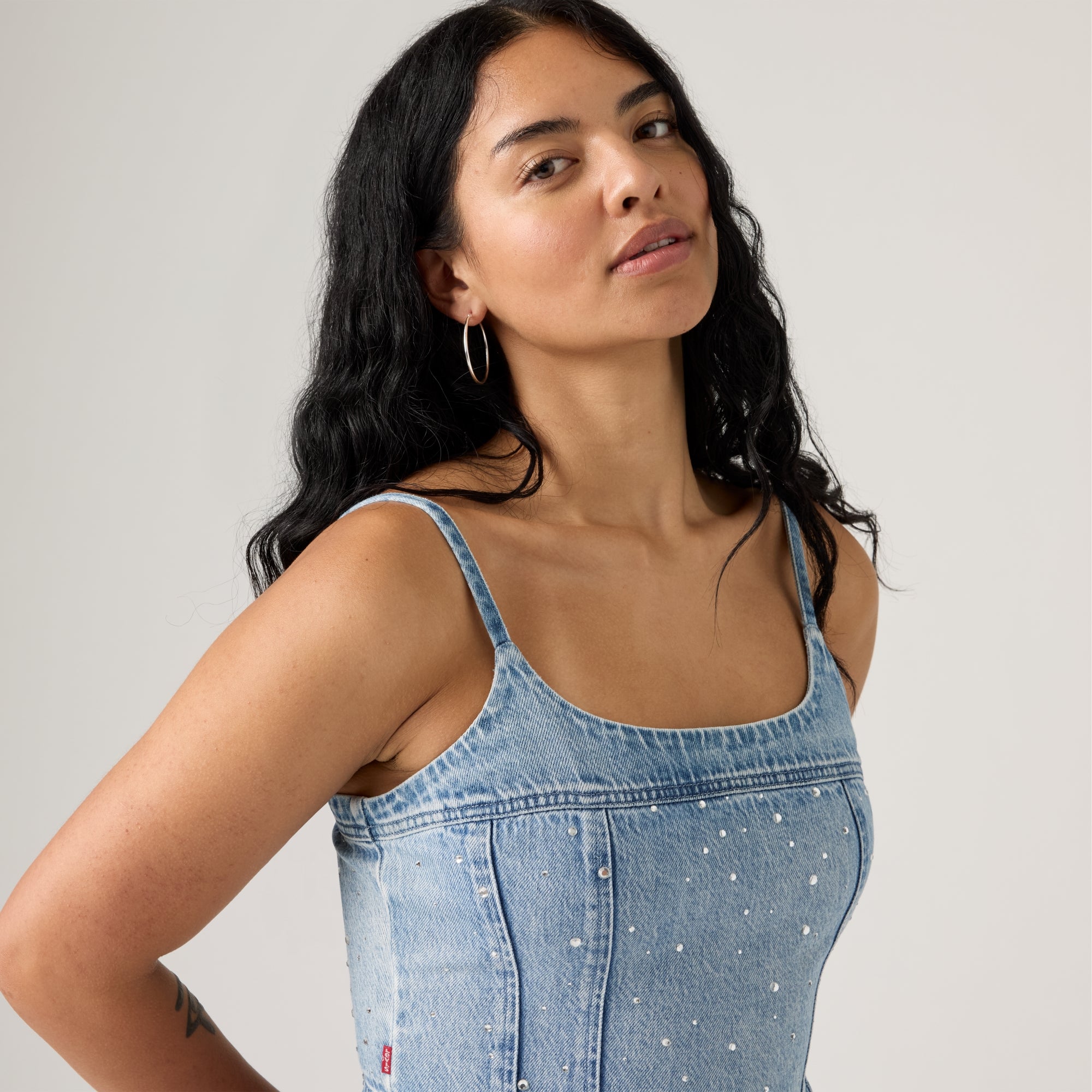 トップス Richmond denim tanktop JADINE DENIM CAMI TANK DAZZLE ME TANK