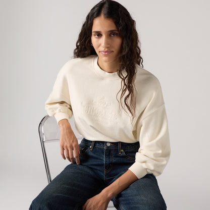 LEVI'S® WOMEN'S GRAPHIC LEO CREWNECK SWEATSHIRT - NEUTRAL