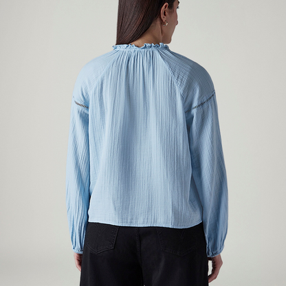 LEVI'S® WOMEN'S TEXTURED REGULAR FIT TOP - BLUE
