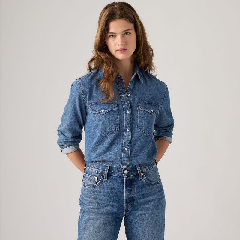 LEVI'S® WOMEN'S EVANS RELAXED WESTERN SHIRT - MULTI-COLOR